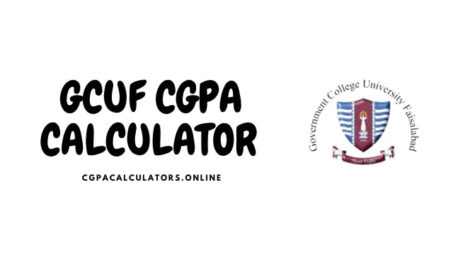 GCUF CGPA calculator