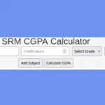 finger pointed to the remove button on srm cgpa calculator.